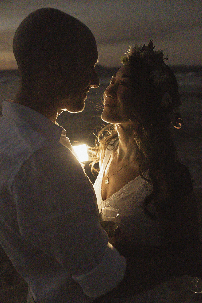 elopement at sunset at point cartwright Sunshine Coast Qld Australia